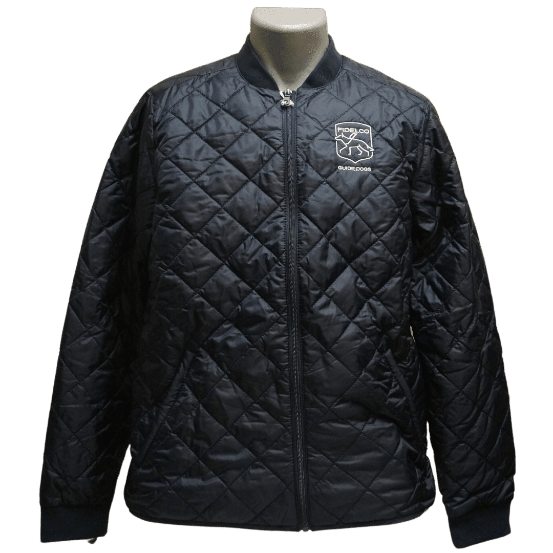 Navy Quilted Jacket | Fidelco Guide Dog Foundation