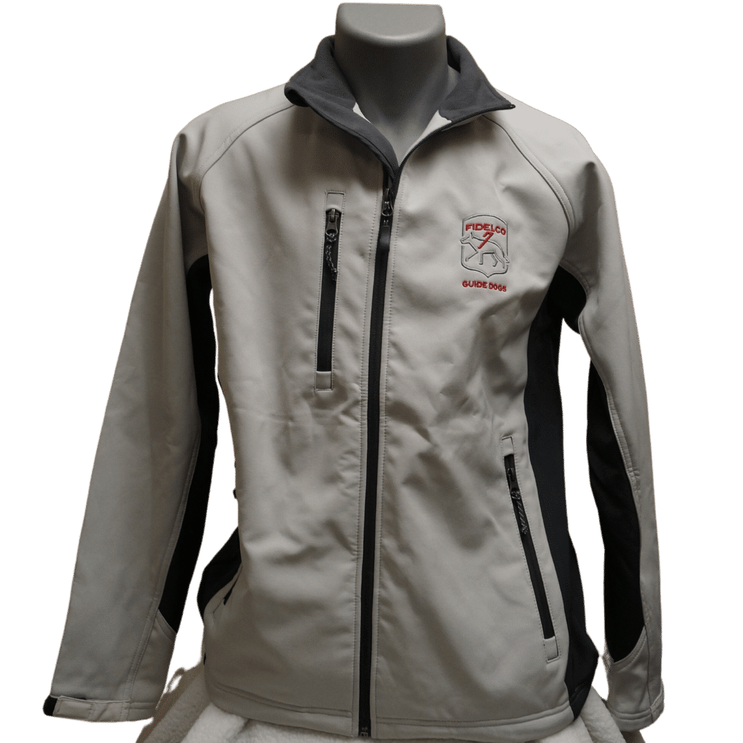 White Soft Shell Fidelco Jacket | Fidelco Guide Dog Foundation